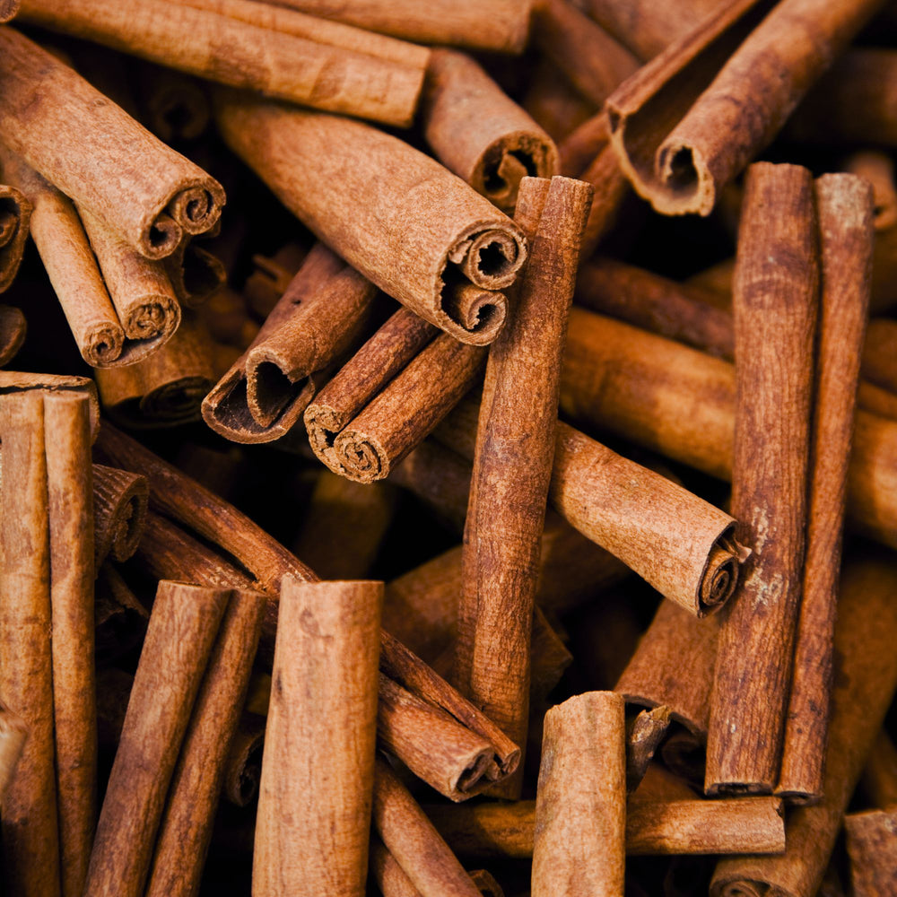 close up of cinnamon sticks