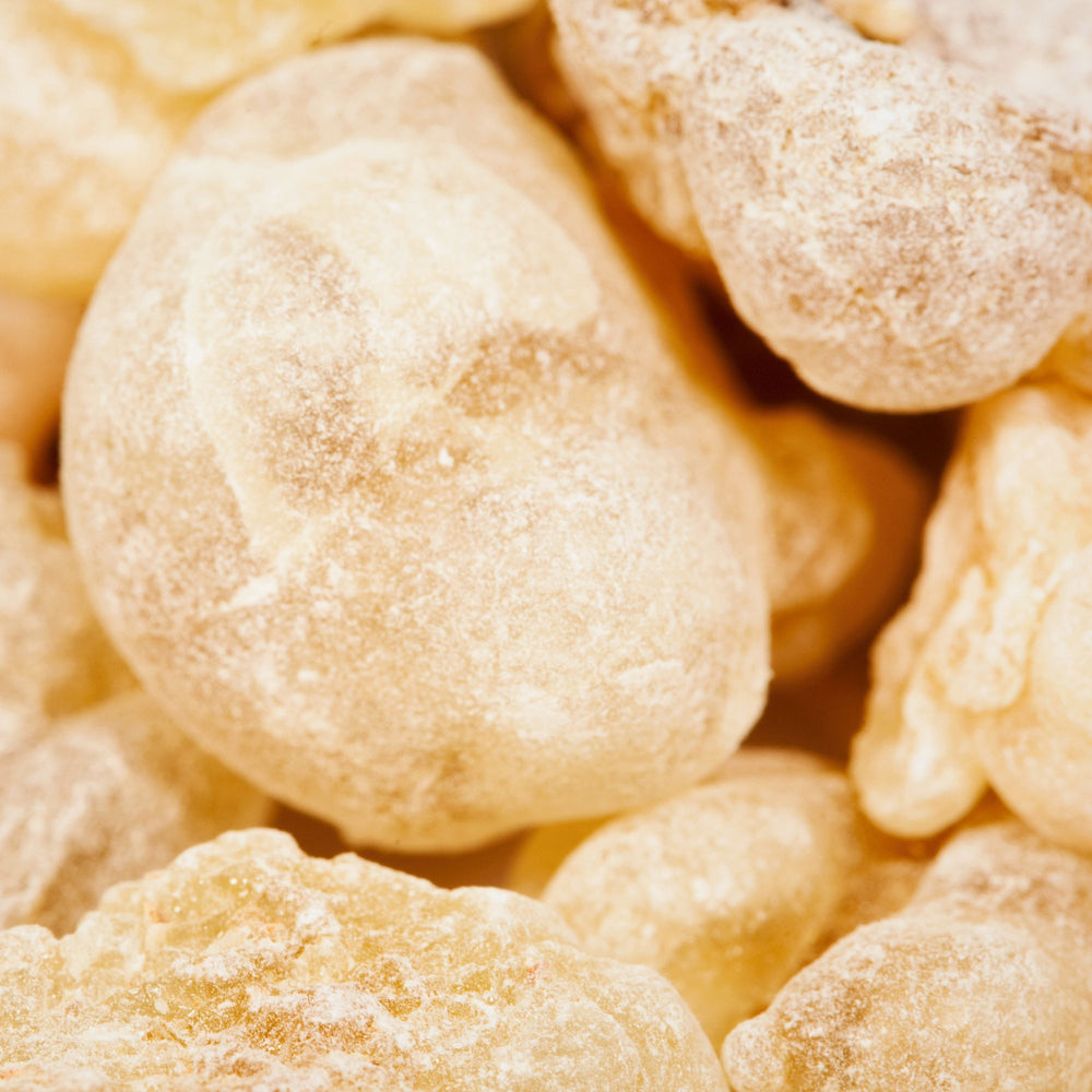 
                      
                        close up of frankincense resin nuggets
                      
                    