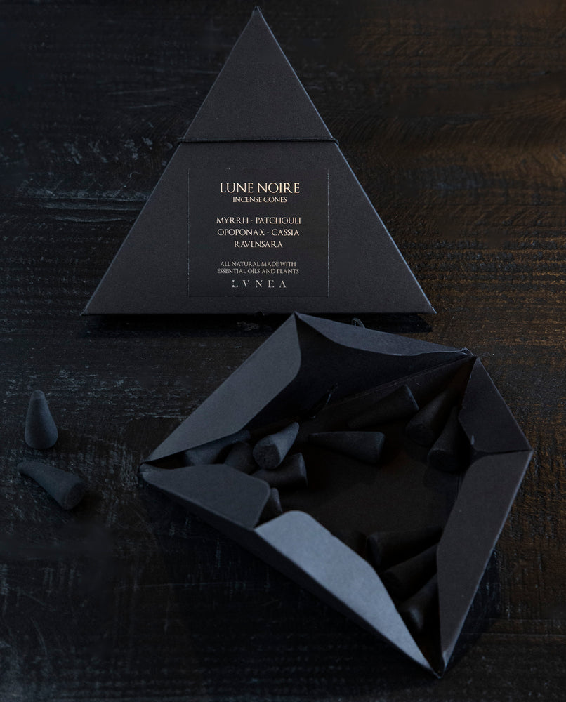 LUNE NOIRE | Incense Cones - patchouli, myrrh, cassia